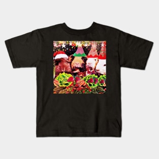 Guinea pig Christmas party! Kids T-Shirt